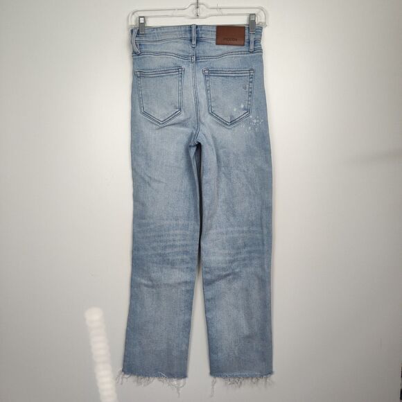 Altar'd State Jeans Women's Size 24 Light Blue Distressed Raw Hem - Picture 2 of 12